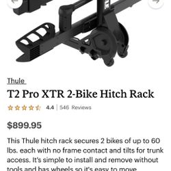 T2 Pro XTR 2-Bike Hitch Rack