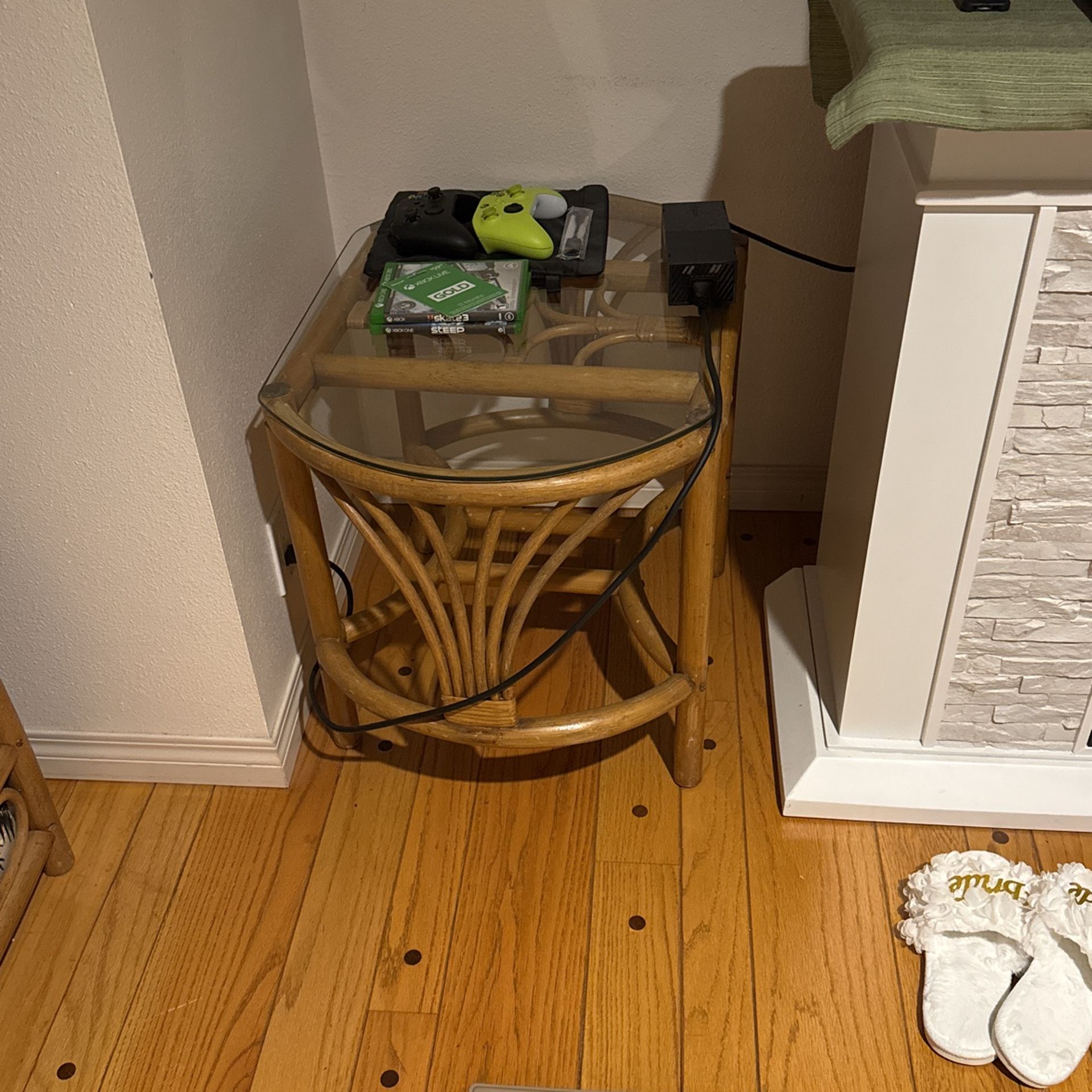 Wood Table With Gloss Top