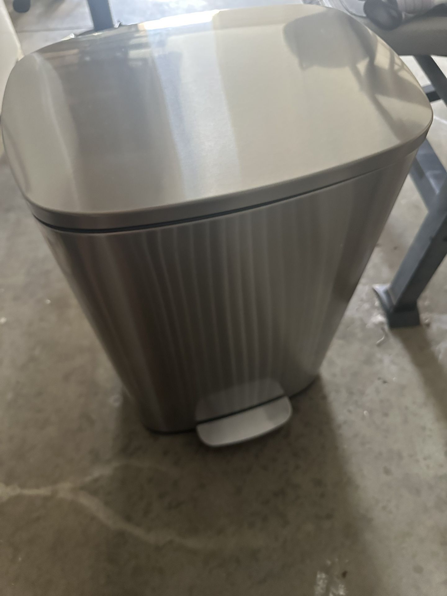 Brushed Stainless Steel 50 Liter Trash Can