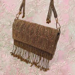 New | Indian Gold Handmade Antique Bag