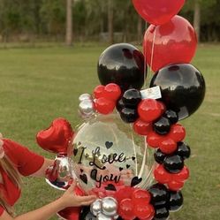 Valentines Balloons Bouquet 
