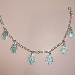 Pulsera Con La Mano De Fatima, Hansa Hand.