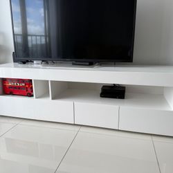White TV Stand 