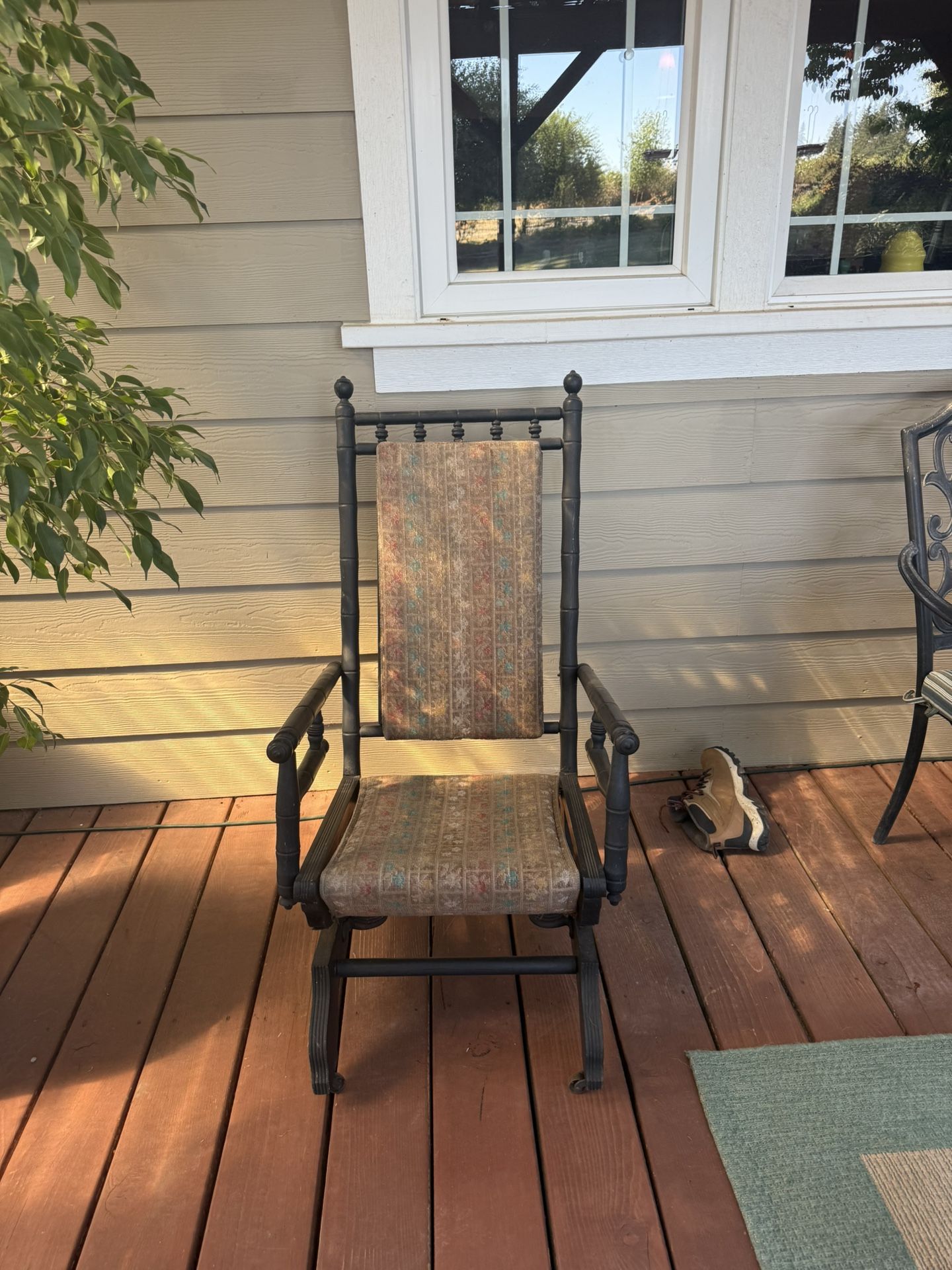 Rocking Chair American Style Vintage Victorian Edwardian Beech Dual Coil Spring