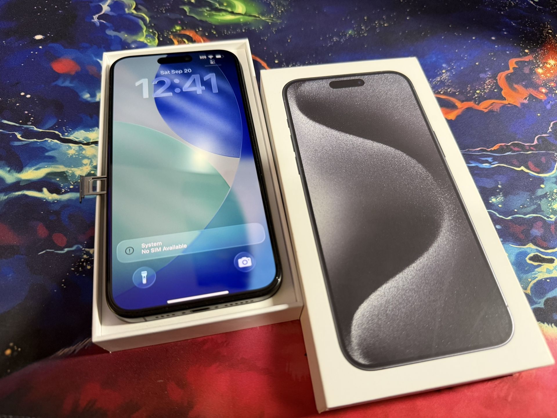 iPhone 15 Pro max 256GB Black Titanium With Sim Card Slot