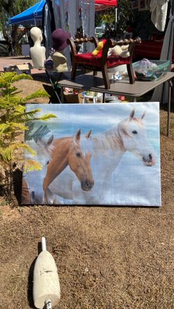 Horse framed wall hanging