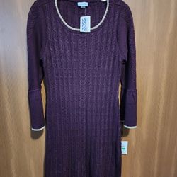 Calvin Klein Dress. New. Size  L. Made in China. Purple. The price was $135.