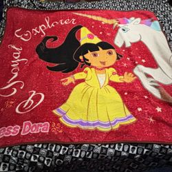 Y2K Rare Hard to Find Princess Dora Nickelodeon Nick Jr Royal Explorer Blanket