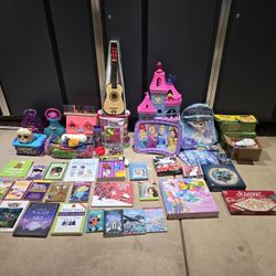 Toy Lot Frozen Back Pack, Guitar, Play House,  Play Castle And More