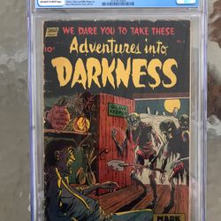 Adventures Into Darkness #8 (1953) CGC 3.0 — O/w to White Pages; Zombies Cover