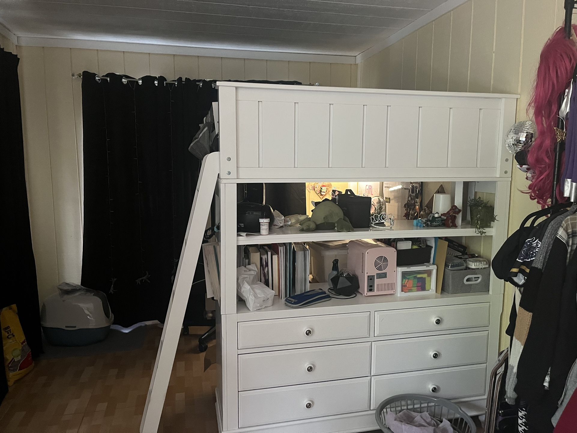 full loft bed with desk