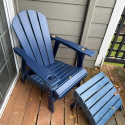 Adirondack Chair With Foot Rest