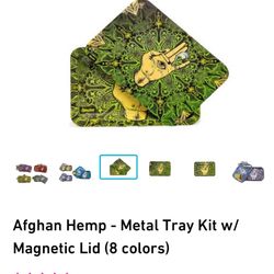 Afghan Hemp - Metal Tray Kit w/ Magnetic Lid