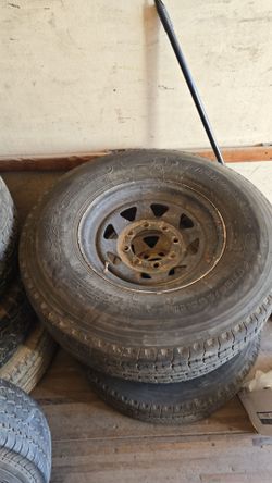 3 heavy duty trailer wheels