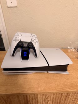 Sony PlayStation 5 Slim Disc Edition Bundle with two Controllers, Charging Dock , and 4 Ganes