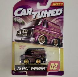 Car Tuned Series 3 Lowrider '79 GMC Vandura Van Diecast Purple/Gold/Black
