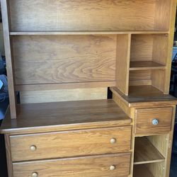 Heavy duty, wood dresser, two-piece