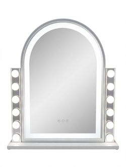 LED Vanity Mirror with Lights – Arched Hollywood Style