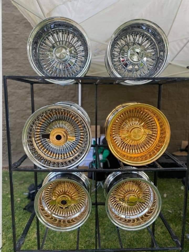 13x7 Zenith Gold Centers 72 Spokes Wire Wheels for Sale in San