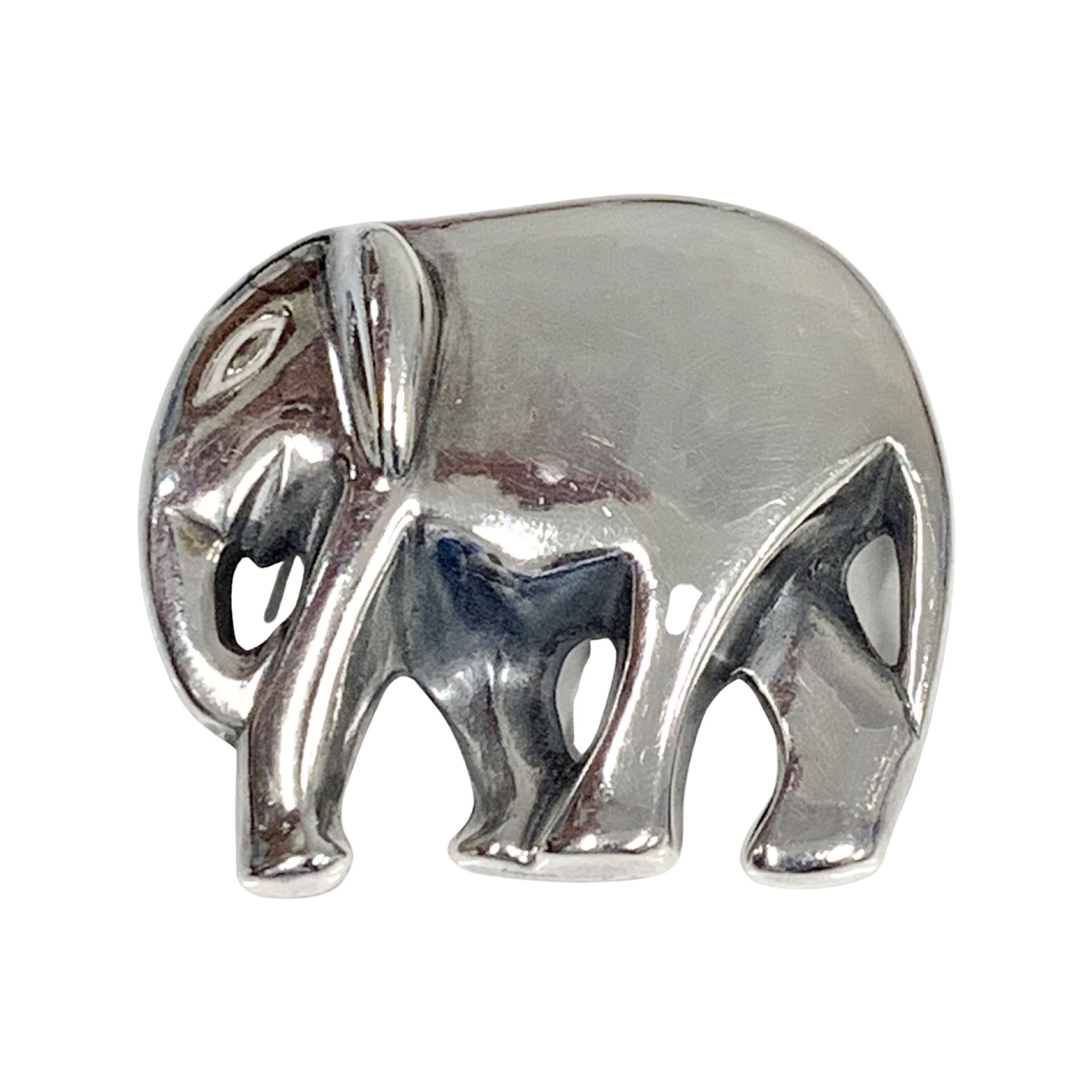 Retired James Avery .925 Sterling Silver Elephant Brooch/Pin/Pendant