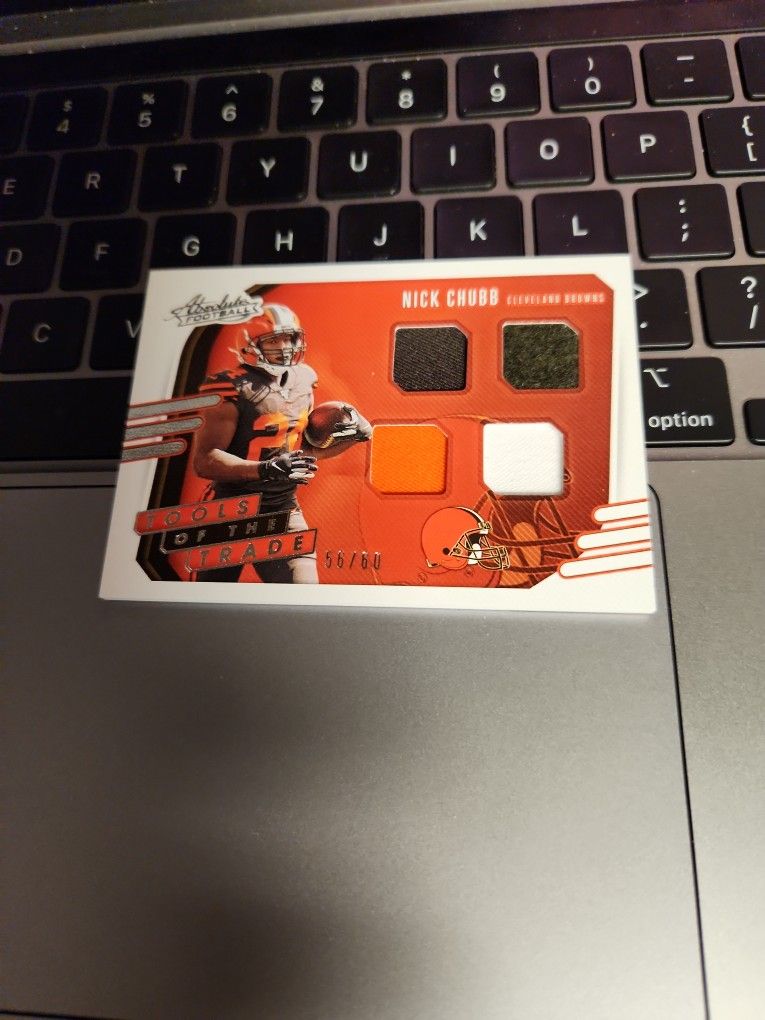 Nick Chubb 2020 Tools Tools Of The Trade Player Worn Jersey Card #56/60
