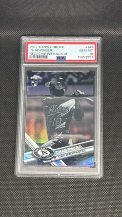 2017 TOPPS CHROME CHAD PINDER NEGATIVE REFRACTOR PSA 10