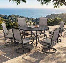 7-Piece Metal Outdoor Dining Set
