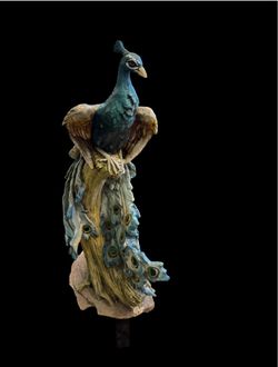Vintage  Peacock Figurine Statue