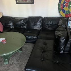 Black L-Shape Couch