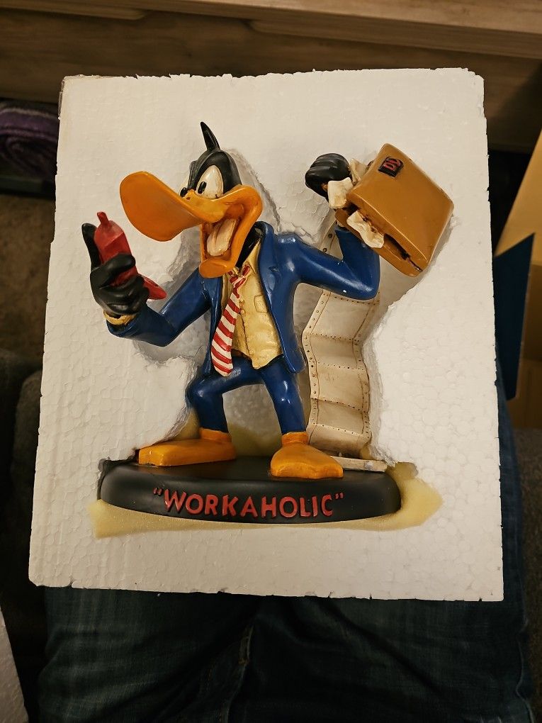 Daffy Duck Workaholic 1994 Vintage Looney Tunes Warner Bros Studio Figure 8"