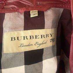 Burberry Red Windbreaker Medium 
