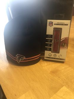 Atlanta Falcons beanie and portable power bank