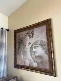Large Framed Classical Figures Wall Art