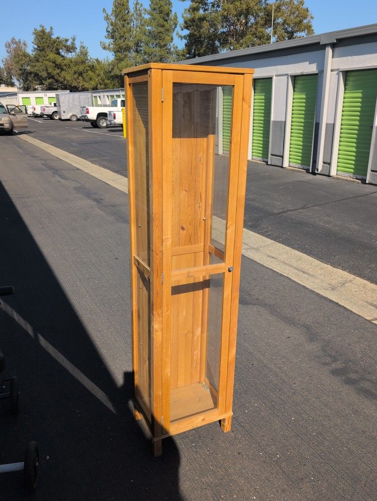 IKEA Curio Cabinet. Glass And Wooden Display Cabinet. No Shelves.