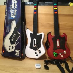 2X PS2 Red Octane Guitar Hero