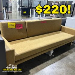 Modern Yellow/ Mustard Vintage Style Couch - Office, Business, Living, Dining Class Room