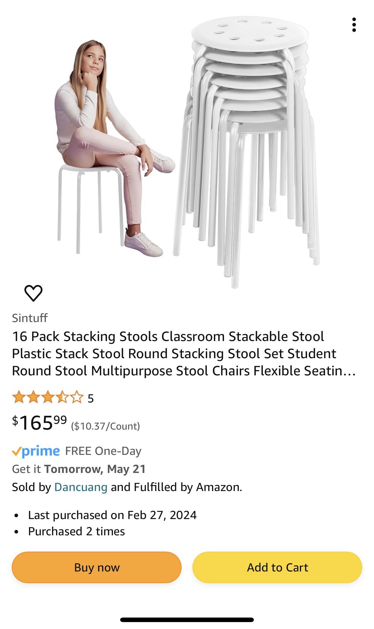 16 Plastic Stacking Stools (New),All Products : American Fashion Style Bags On Sale