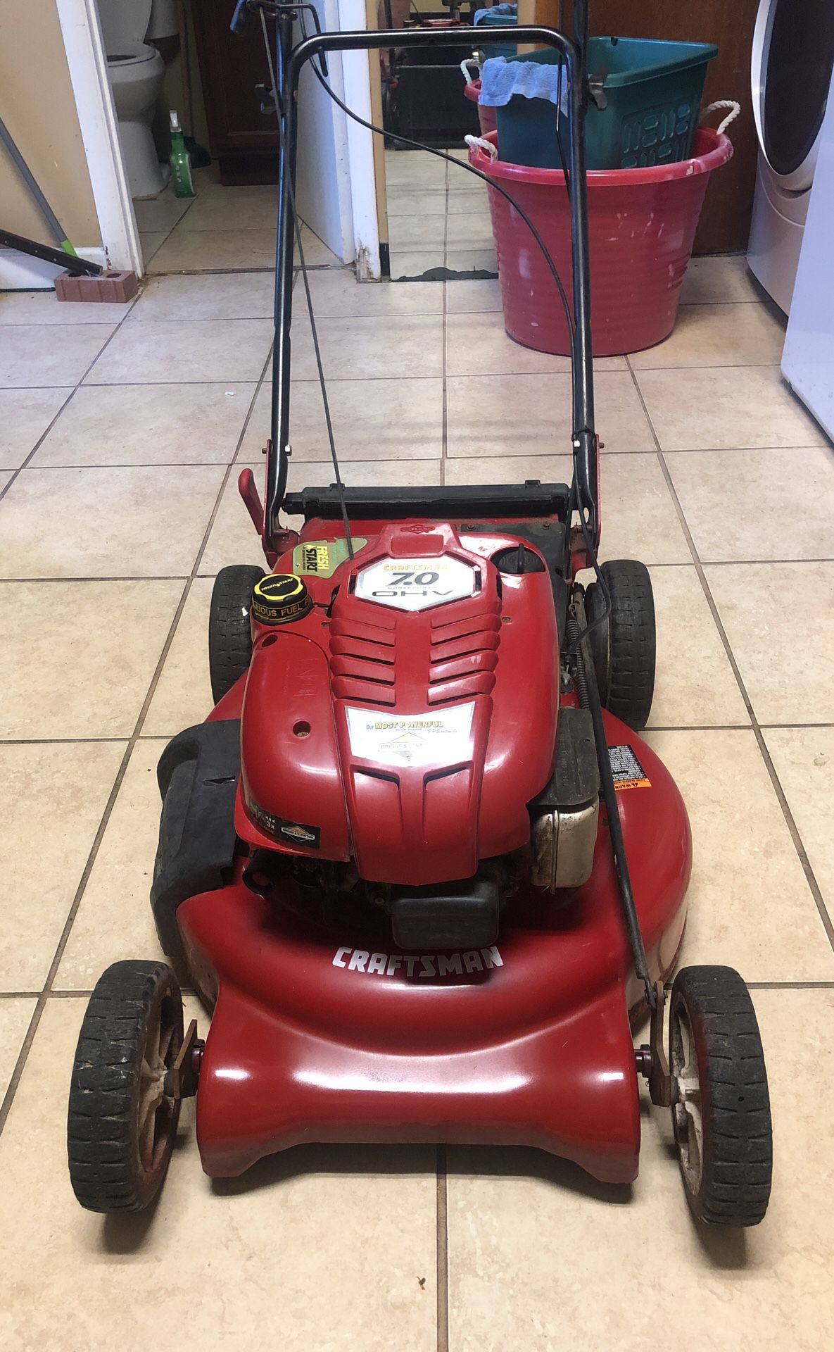CRAFTSMAN 7.0 HORSEPOWER OHV REGULAR PUSH LAWNMOWER NOT SELF PROPELLER