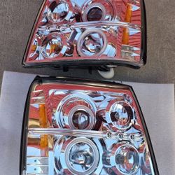03-06 Cadillac Escalade Ext Esv LED Projector Headlights Luces Focos Micas Faros Faroles Headlamps 
