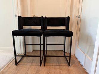 Black Velvet Bar Stools