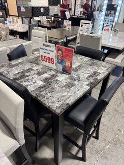 BEAUTIFUL DINING TABLE + CHAIRS – Take Home Today!