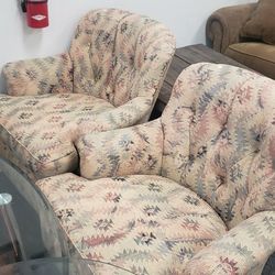 Pair Of Chairs On Wheels 