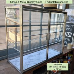 2 Glass & Metal Display Cases for your treasured objects