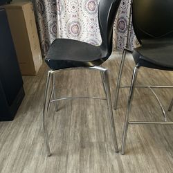 Black bar stools