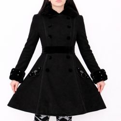 KidsYoYo Lolita Gothic Wool Dress Coat Celebi AP Victorian A-Line Outerwear M