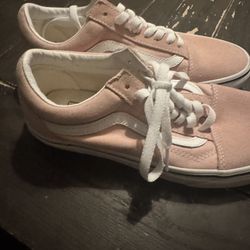 Baby Pink Old Skool Vans (Low top)