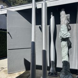 aluminum light pole columns . Internal Wiring Outlet Caps