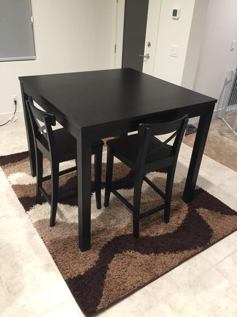 Ikea BJURSTA Table 21198 and 2 INGOLF Bar Stools 20948 for Sale in
