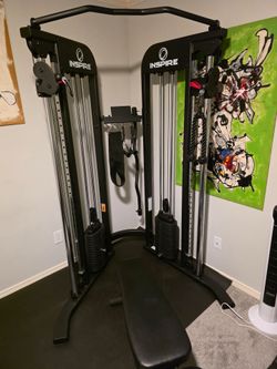 Inspire Fitness FTX Functional Trainer + Bench & Mat (Great Condition)