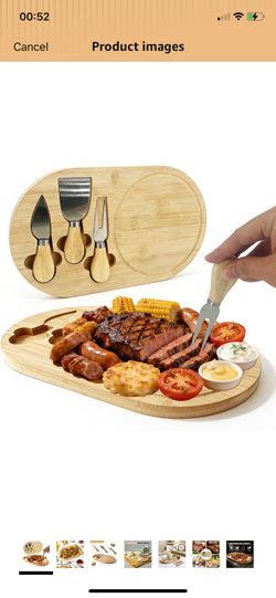 13x7.5 Inche Charcuterie Board Set, Mini Charcuterie Boards, Bamboo Cheese Board Gift Set, Individual Small Tabla De Quesos Madera with Housewarming G